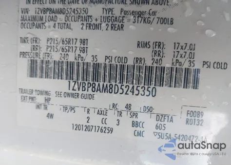 2013 Ford Mustang V6 Premium from USA, damaged, VIN 1ZVBP8AM8D5245350